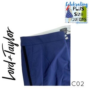 NWOT Lord & Taylor Navy Slacks 24W (C02)